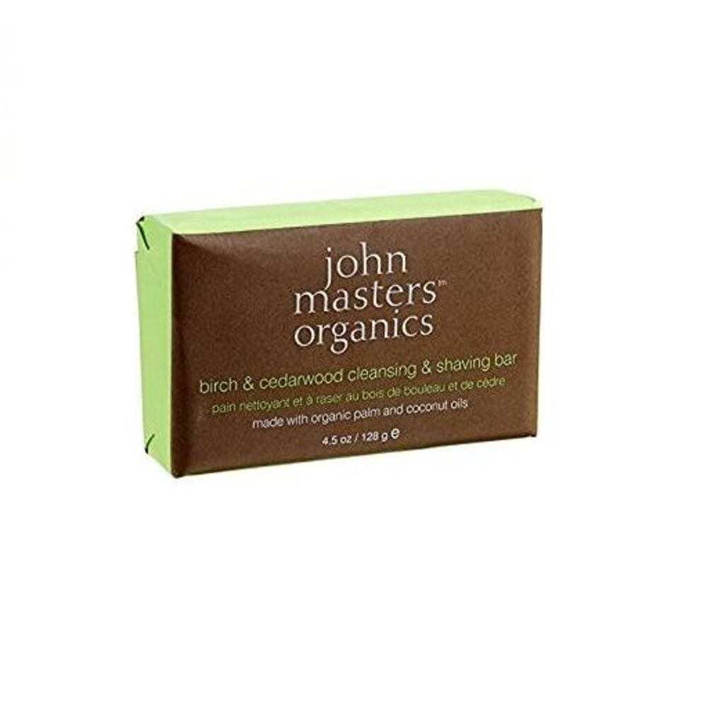 John Masters Organics Birch & Cedarwood Cleansing & Shaving Bar 4.5 oz